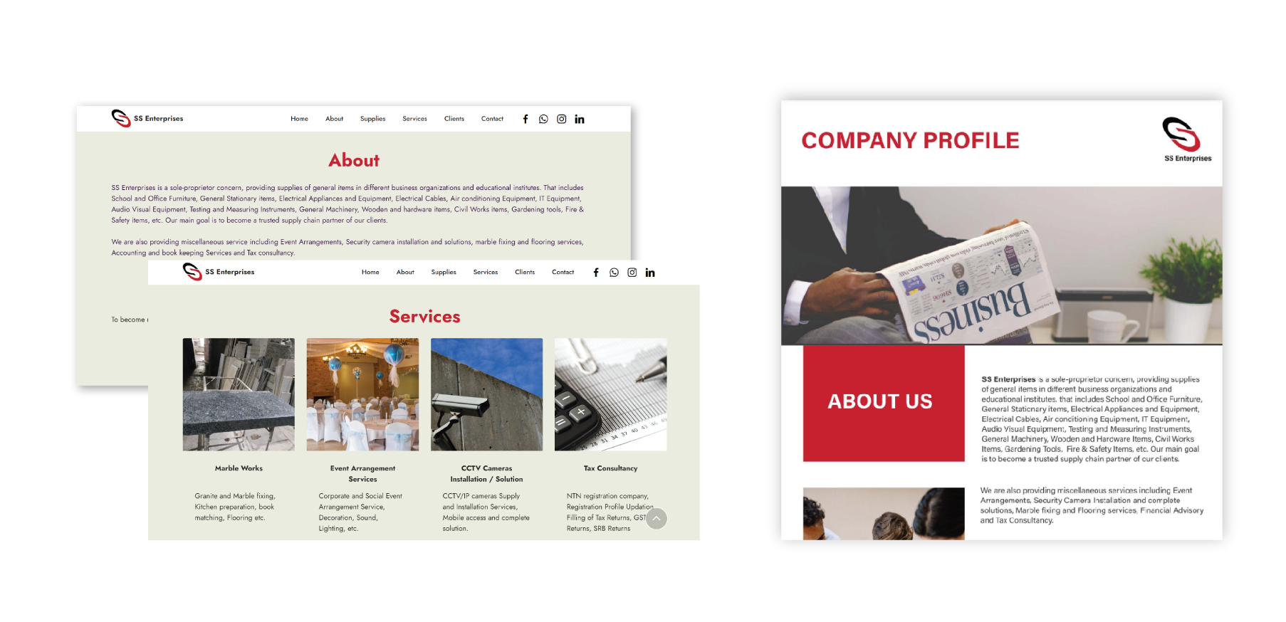 SS Enterprises Website